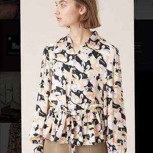 Stine Goya Black Swan Peplum Blouse